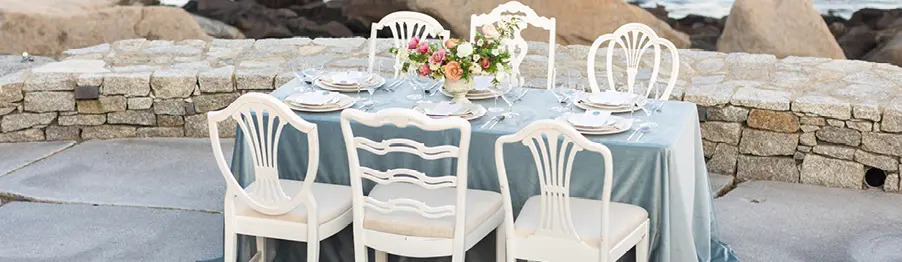Rent exquisite chairs and tables for your next event, adding a touch of elegance and functionality to your space.