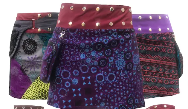  Diverse selection of chic skirts showcasing trendy cuts and designs from Wildskirts' fashion line.