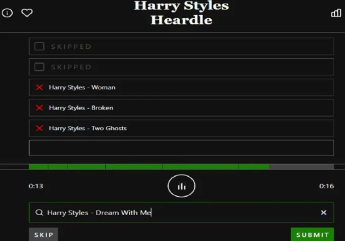 A visually appealing design symbolizing the thrill of solving Harry Styles' songs on the popular Heardle game, a hit among music lovers.