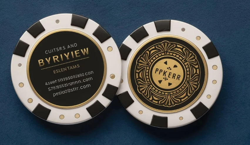 Poker chip business cards