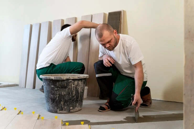 Redi tile mortar bed on subfloor